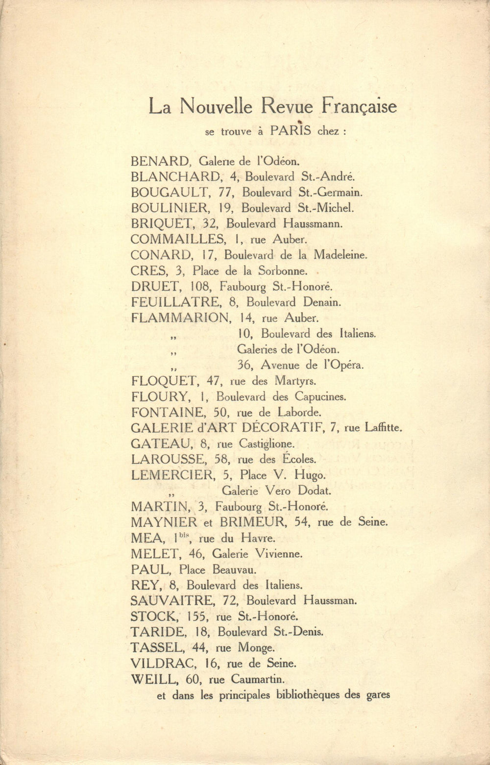 La Nouvelle Revue Française N' 41 (Mai 1912)