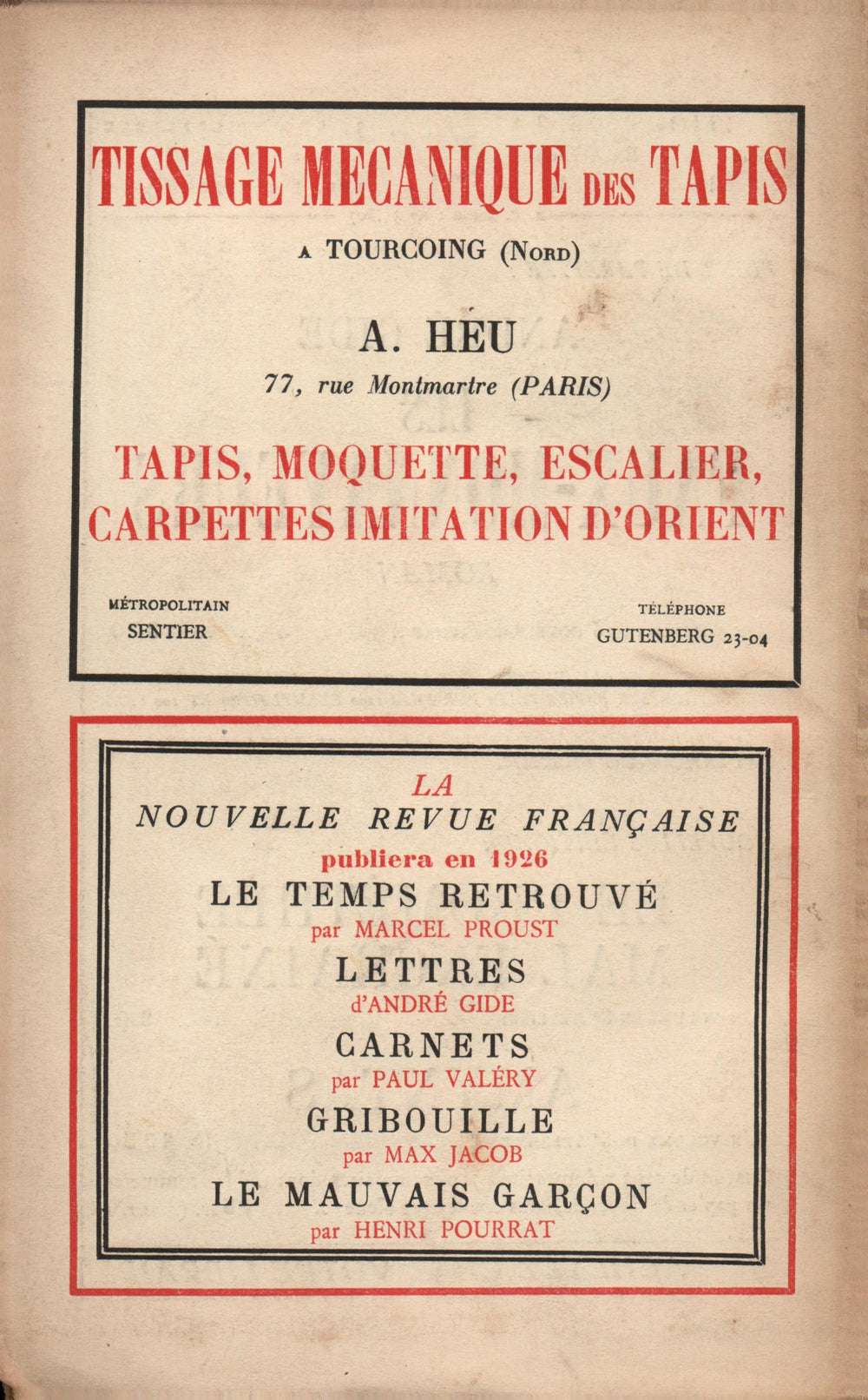 La Nouvelle Revue Française N' 149 (Février 1926)