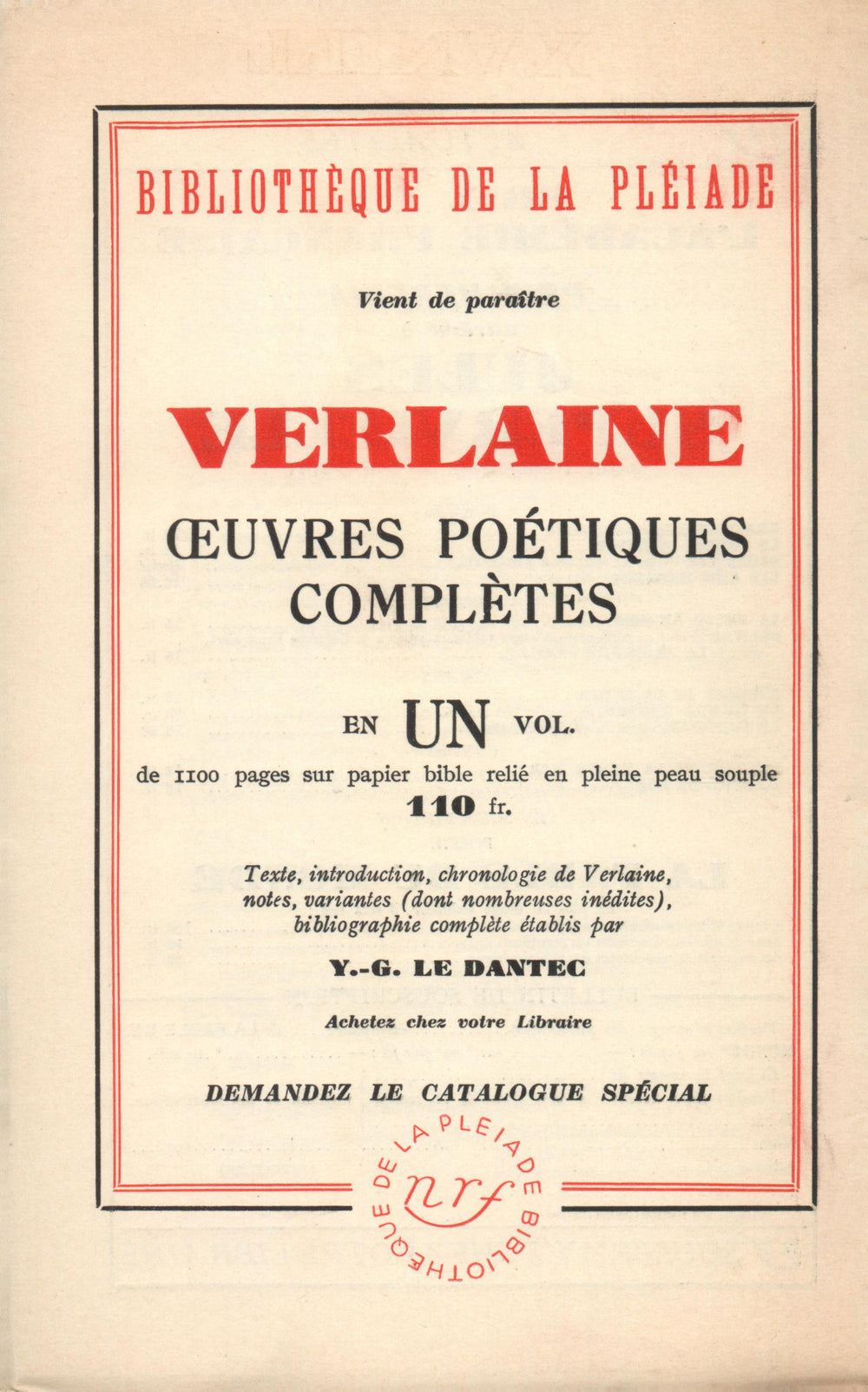 La Nouvelle Revue Française N° 299 (Aoűt 1938)