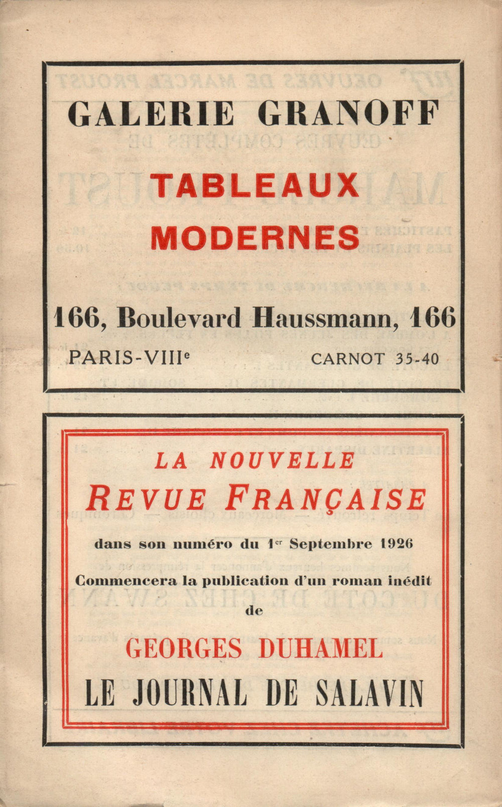 La Nouvelle Revue Française N' 155 (Aoűt 1926)