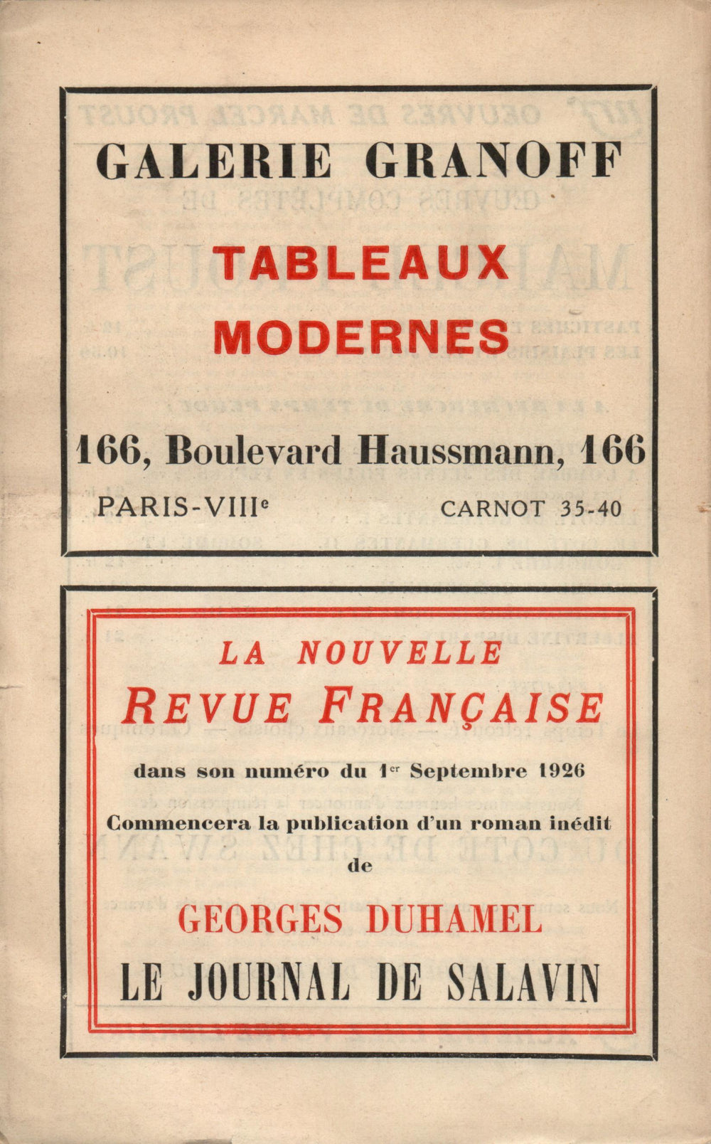 La Nouvelle Revue Française N' 155 (Aoűt 1926)