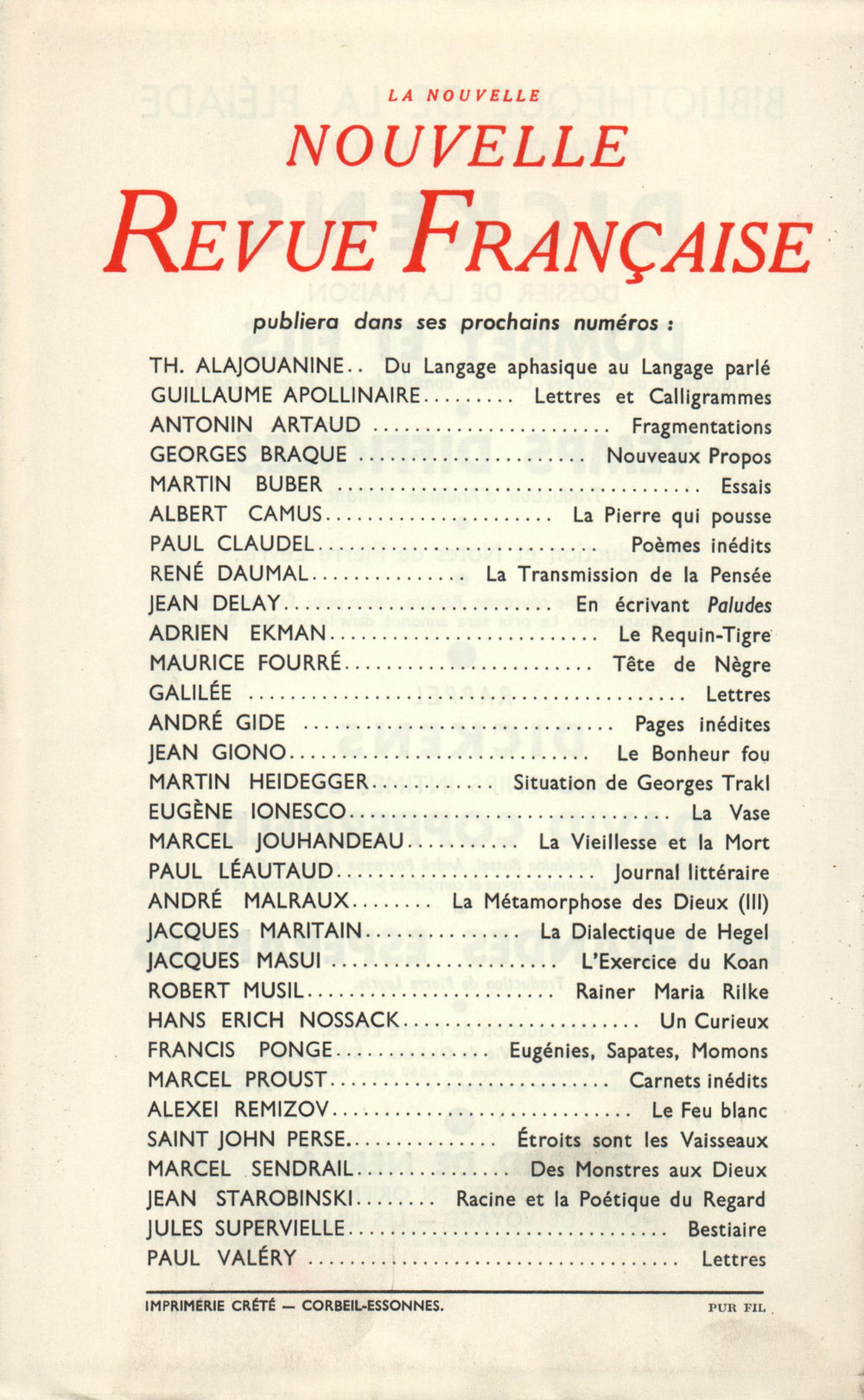 La Nouvelle Nouvelle Revue Française N' 42 (Juin 1956)