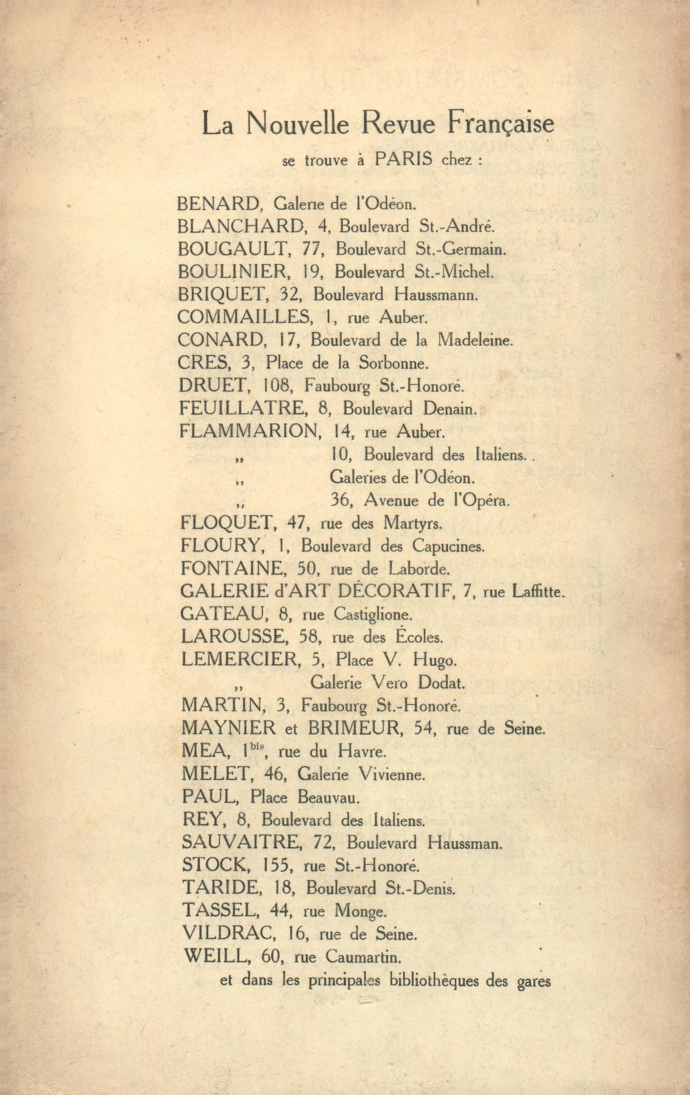 La Nouvelle Revue Française N' 40 (Avril 1912)