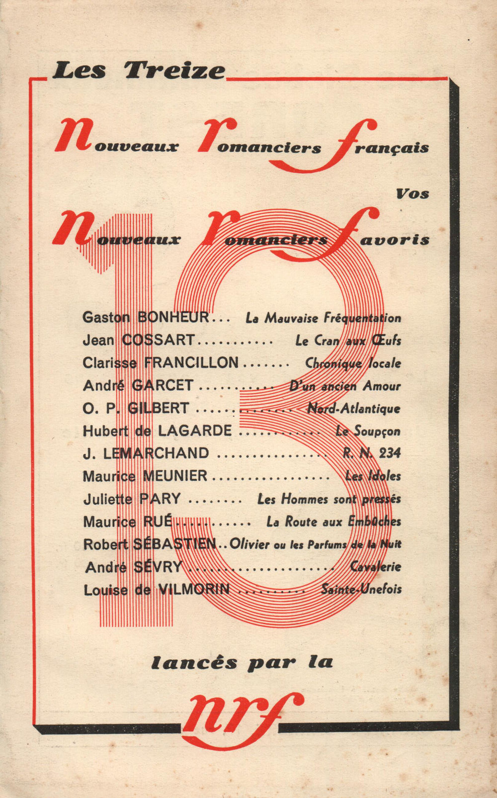 La Nouvelle Revue Française N° 255 (Décembre 1934)