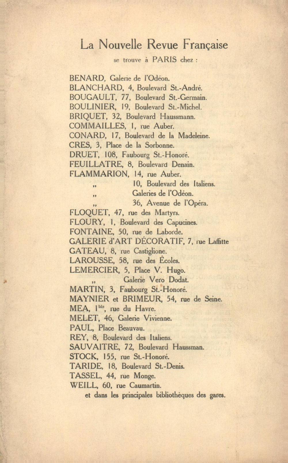 La Nouvelle Revue Française N' 35 (Novembre 1911)