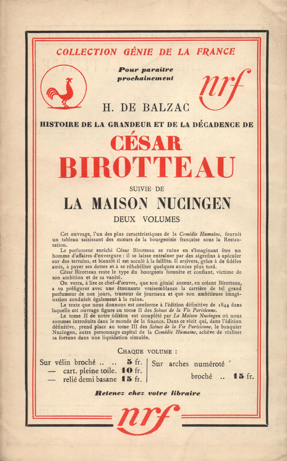 La Nouvelle Revue Française N° 254 (Novembre 1934)