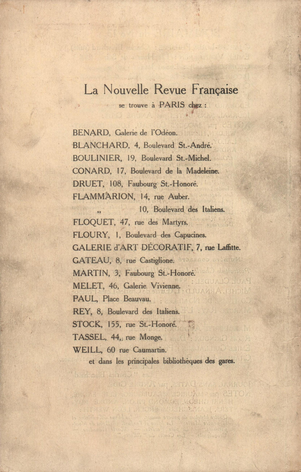 La Nouvelle Revue Française N' 15 (Mars 1910)