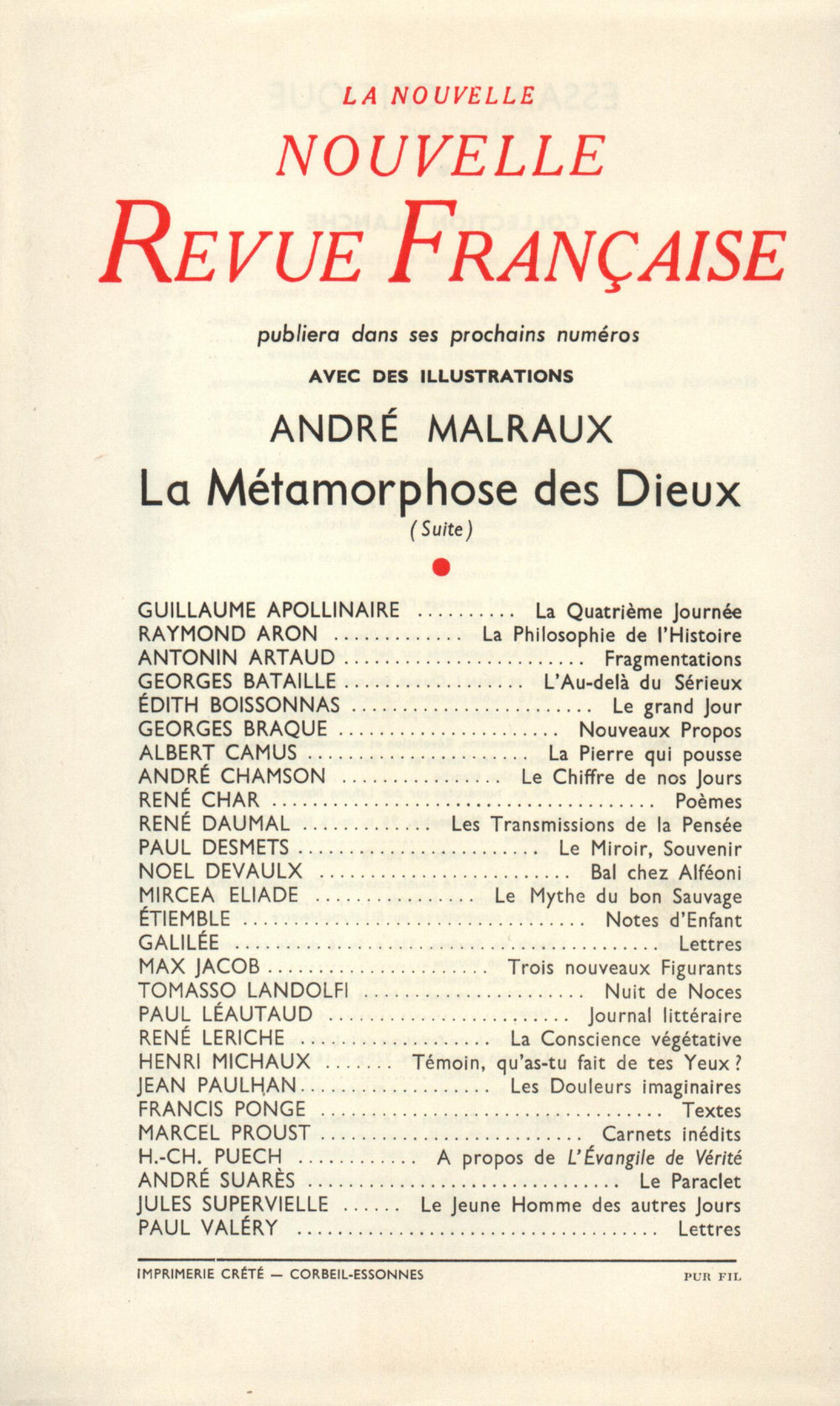 La Nouvelle Nouvelle Revue Française N' 17 (Mai 1954)