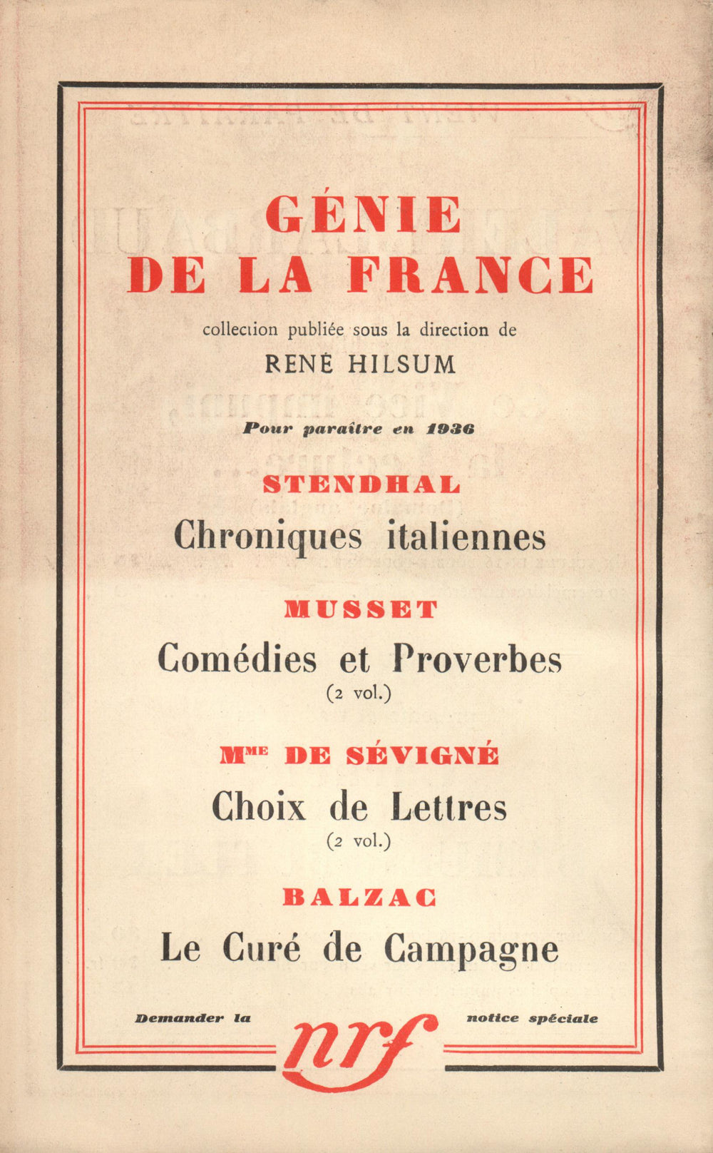 La Nouvelle Revue Française N° 269 (Février 1936)