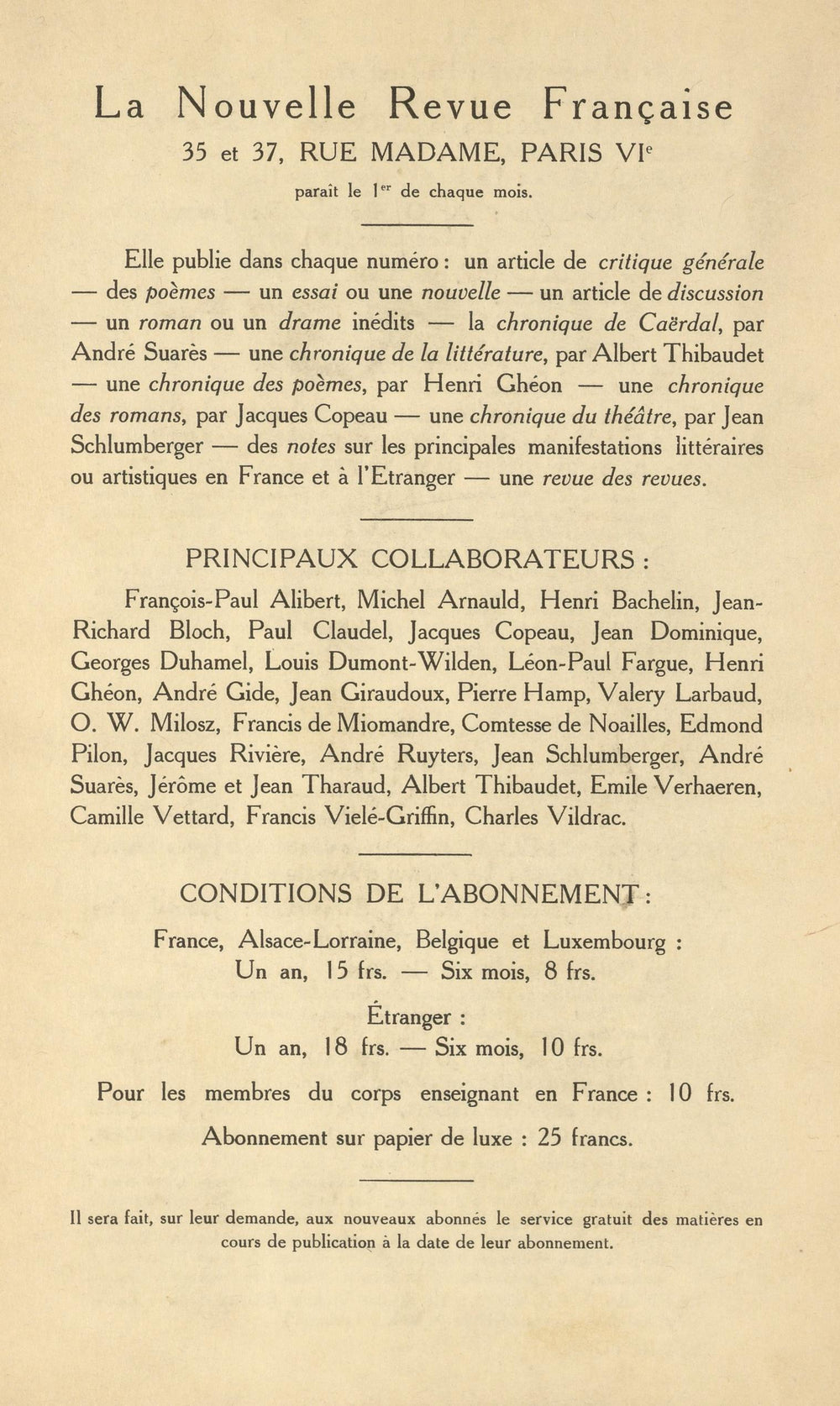 La Nouvelle Revue Française N' 55 (Juillet 1913)