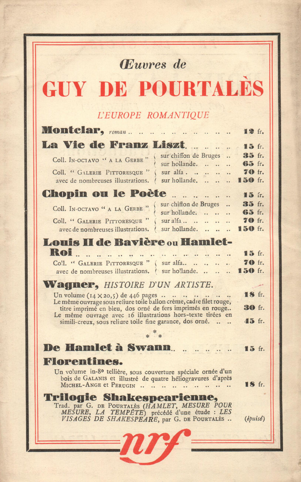 La Nouvelle Revue Française N° 276 (Septembre 1936)