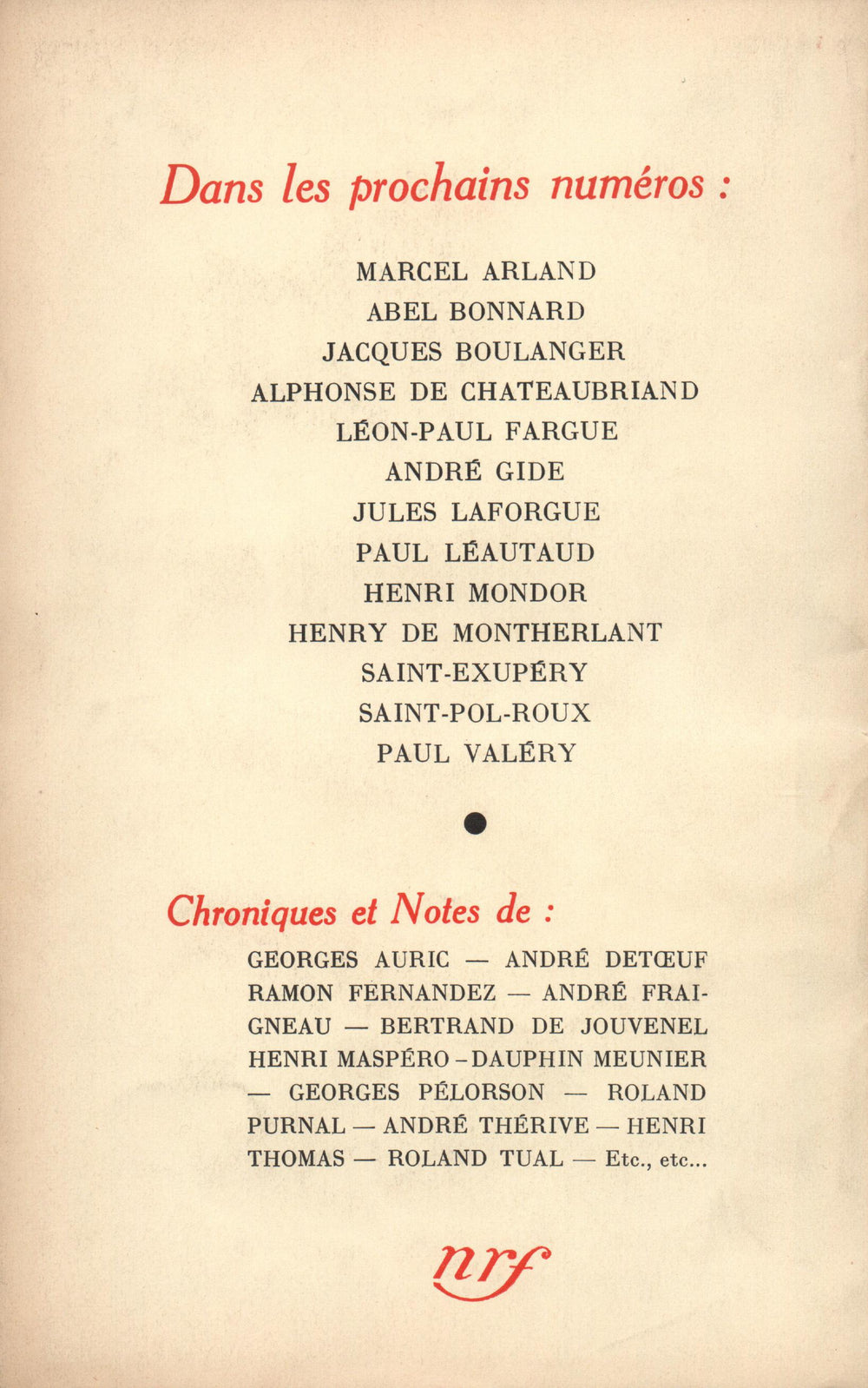 La Nouvelle Revue Française N' 322 (Décembre 1940)