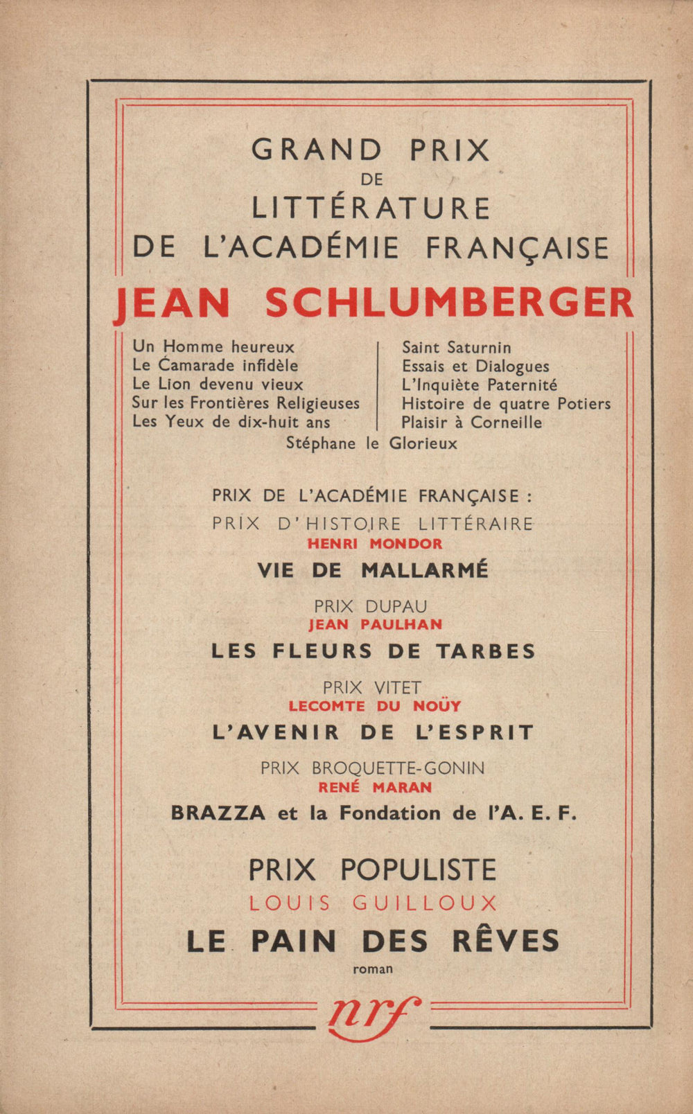 La Nouvelle Revue Française N' 340 (Juin 1942)