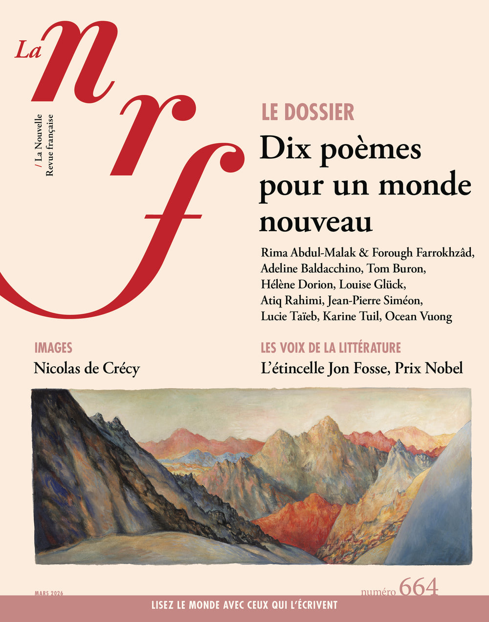 La Nouvelle Revue Française N° 664 (mars 2026)