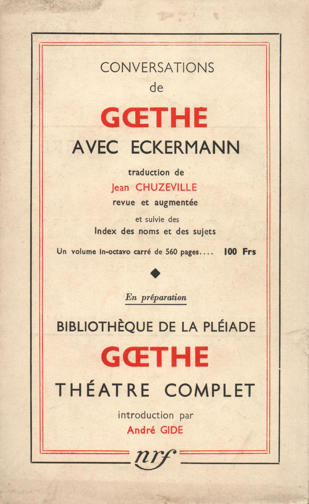 La Nouvelle Revue Française N' 332 (Octobre 1941)