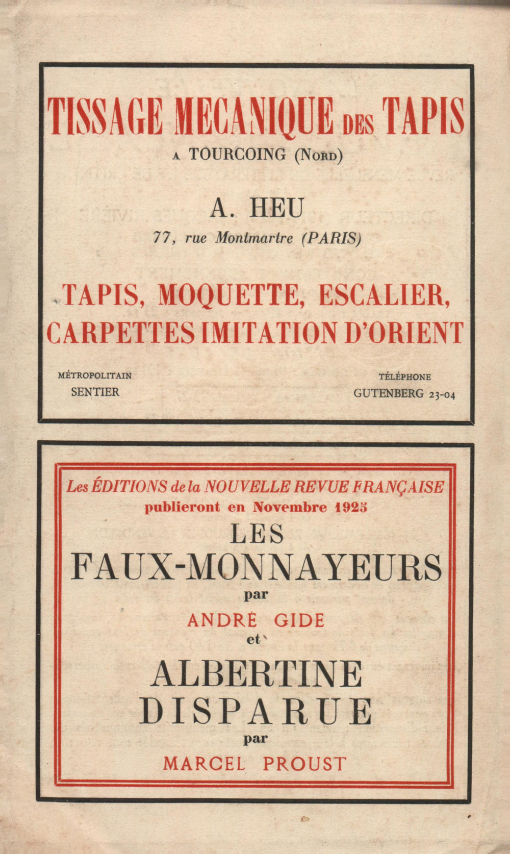 La Nouvelle Revue Française N' 145 (Octobre 1925)