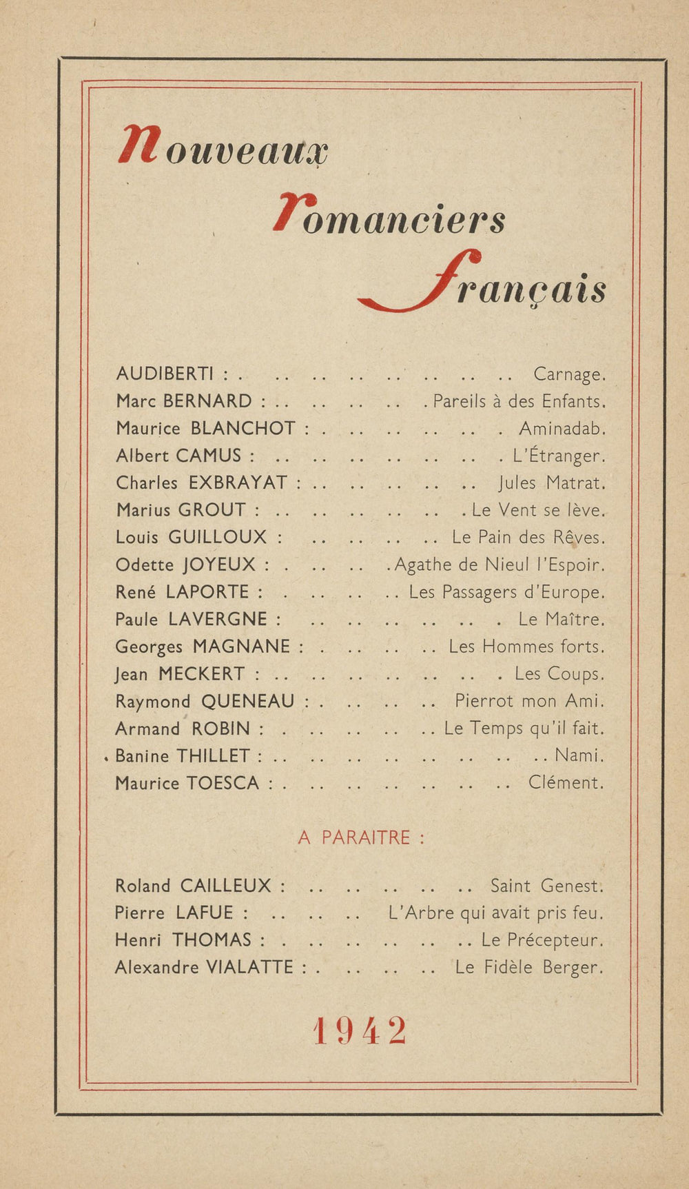 La Nouvelle Revue Française N' 346 (Décembre 1942)