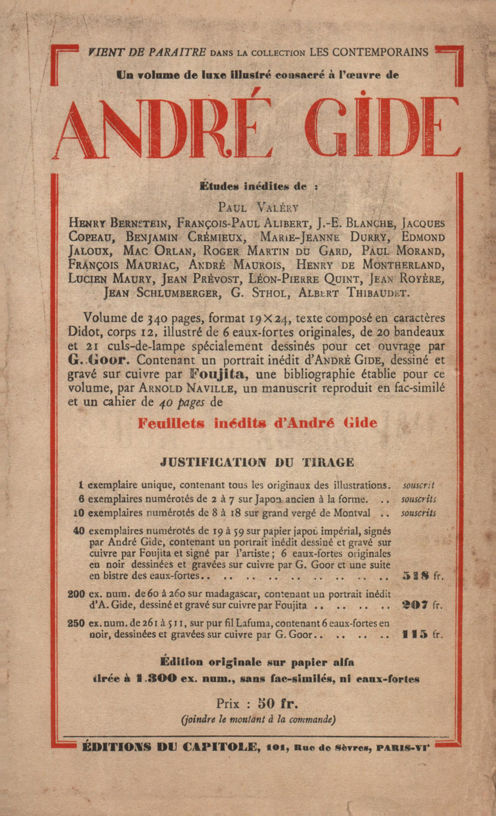 La Nouvelle Revue Française N' 172 (Janvier 1928)