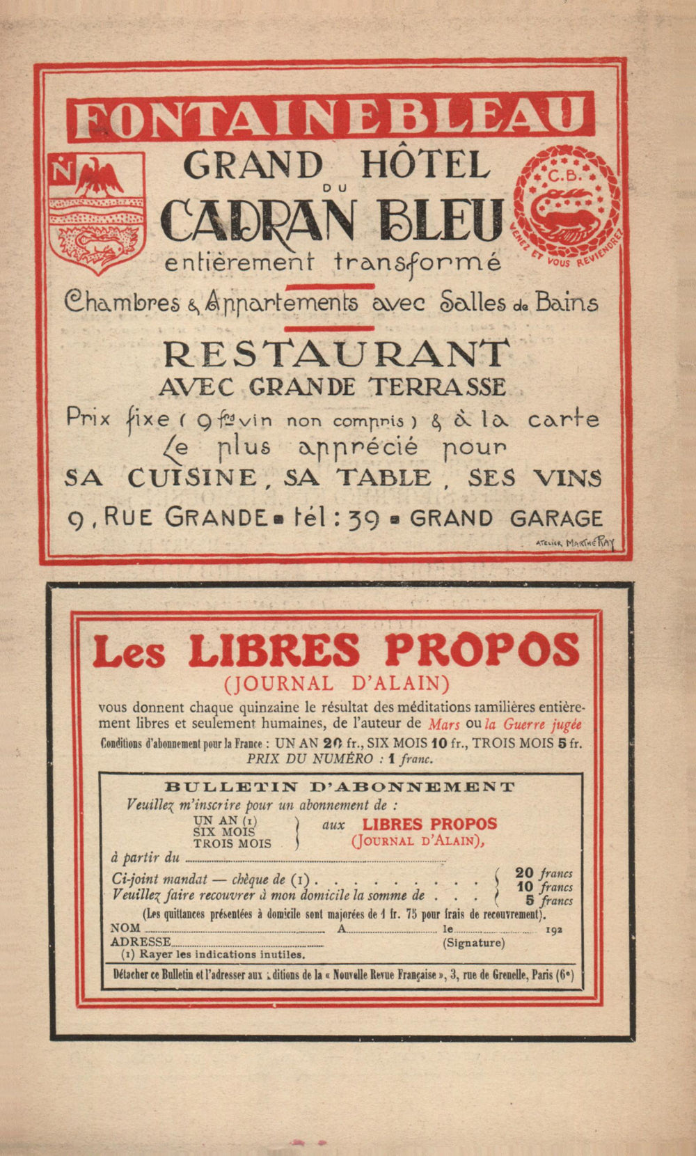 La Nouvelle Revue Française N' 119 (Aoűt 1923)