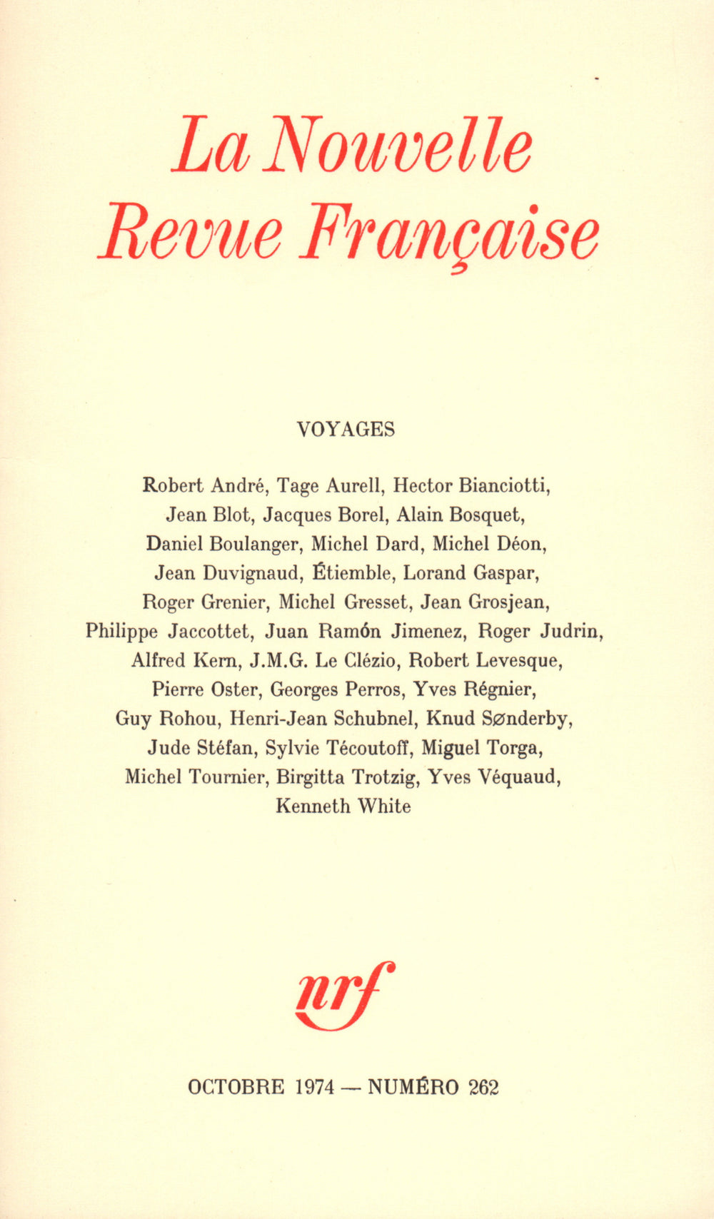 Voyages N° 262