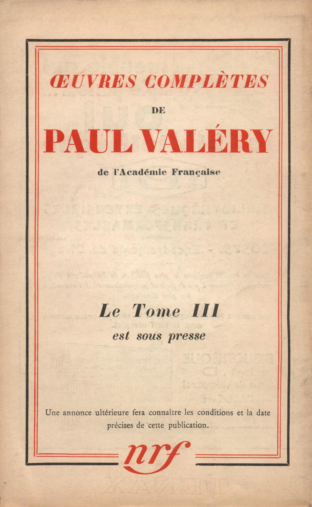 La Nouvelle Revue Française N° 236 (Mai 1933)