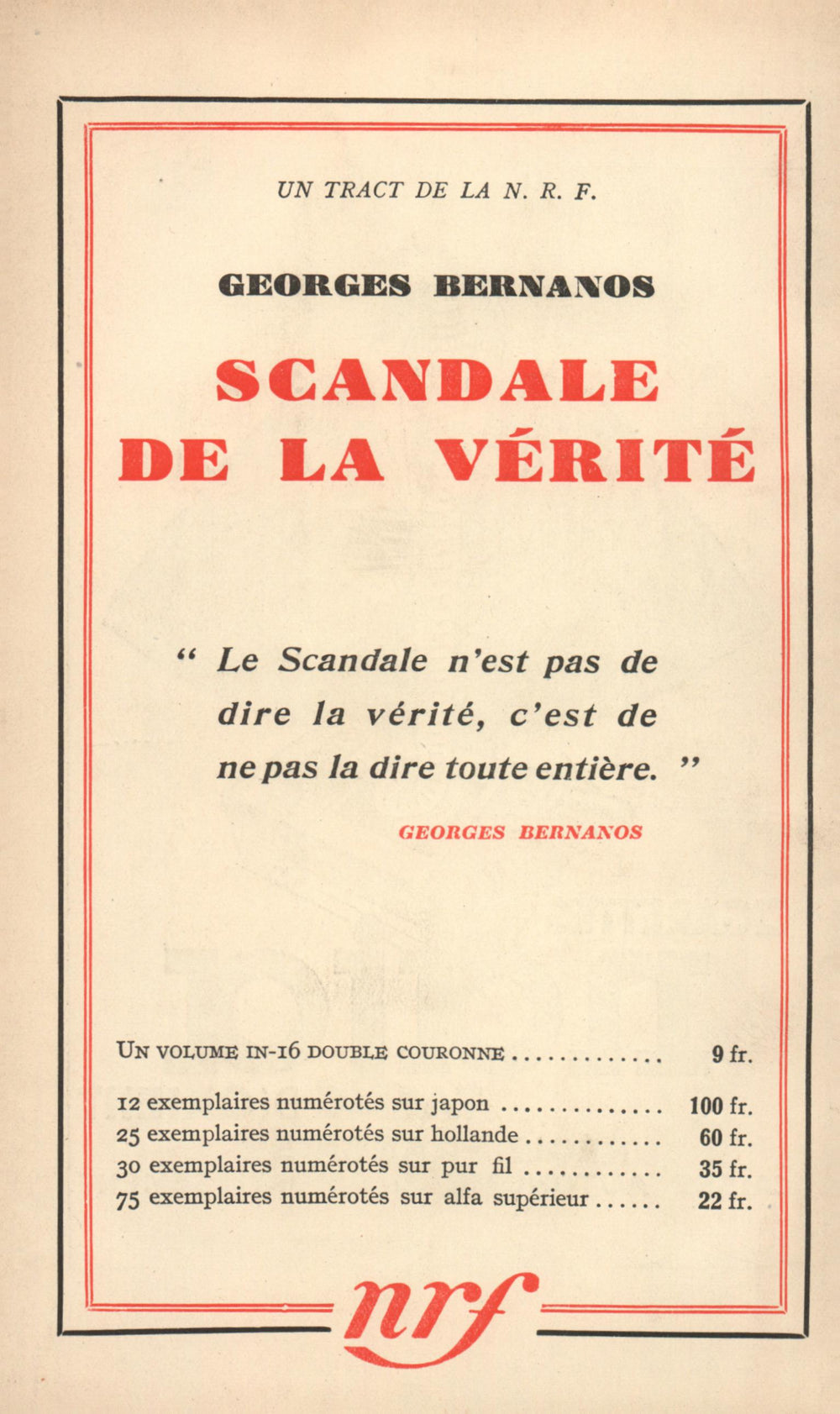 La Nouvelle Revue Française N' 308 (Mai 1939)