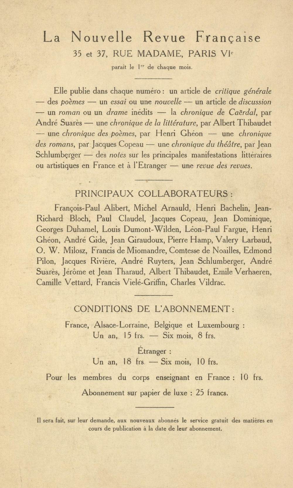 La Nouvelle Revue Française N' 53 (Mai 1913)