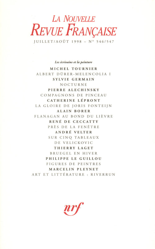La Nouvelle Revue Française N° 546