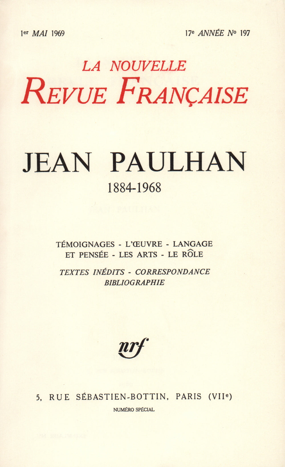 Jean Paulhan N° 197