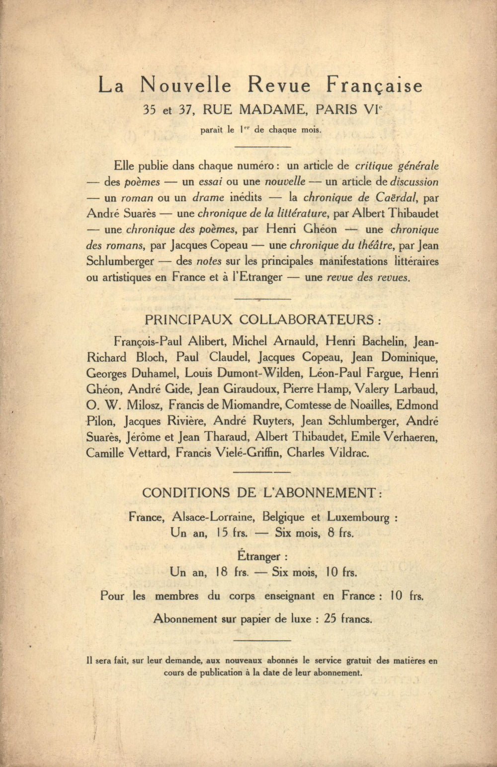 La Nouvelle Revue Française N' 51 (Mars 1913)