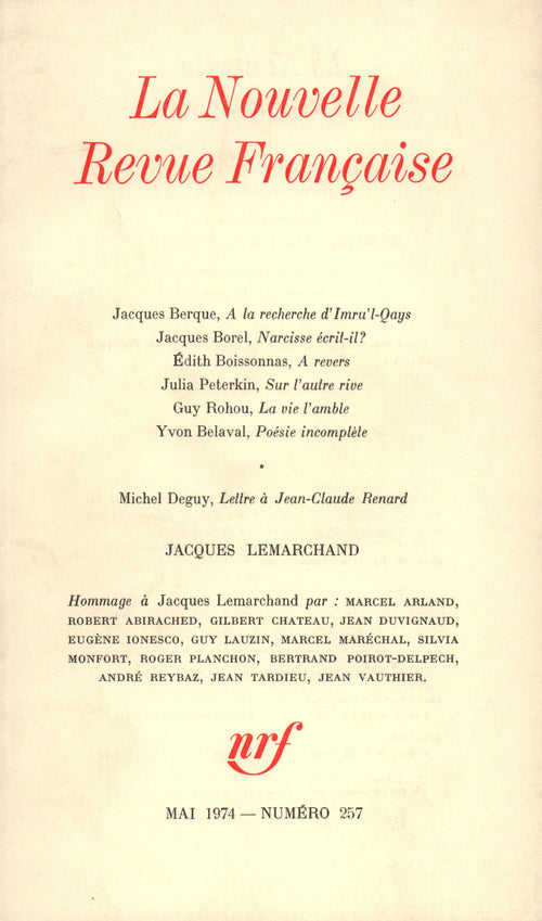 Jacques Lemarchand N° 257
